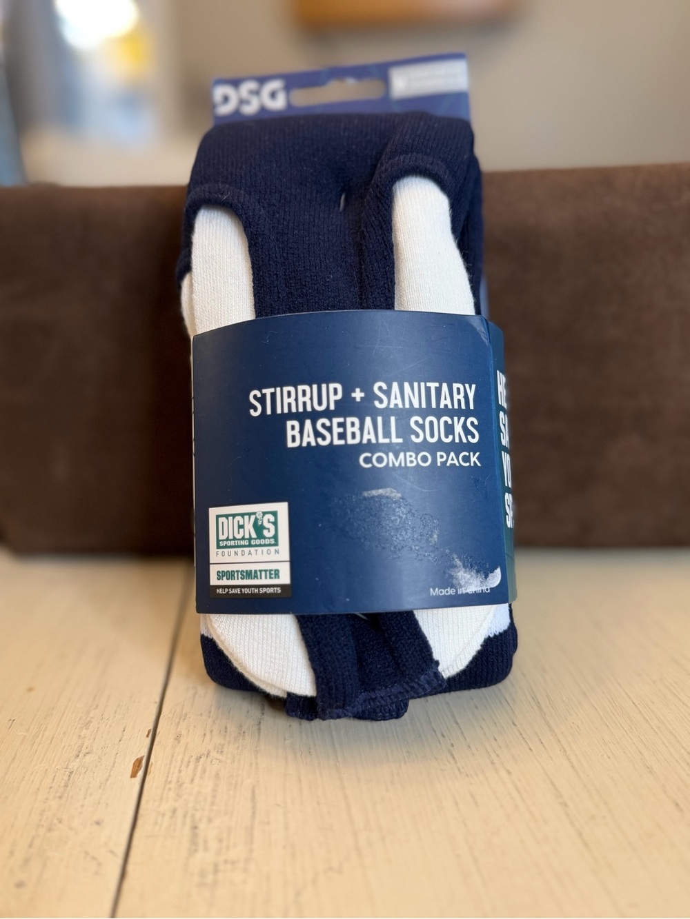 NWT Dick's Stirrup + Sanitary Baseball Socks - Navy & White Combo